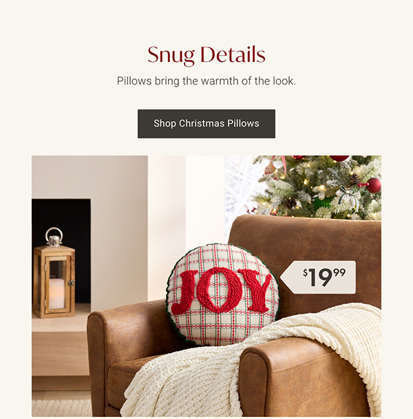 Snug Detail | Shop Christmas Pillows >