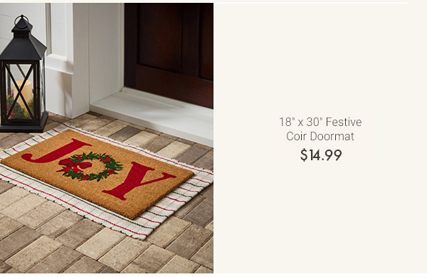 18" x 30" Festive Coir Doormat