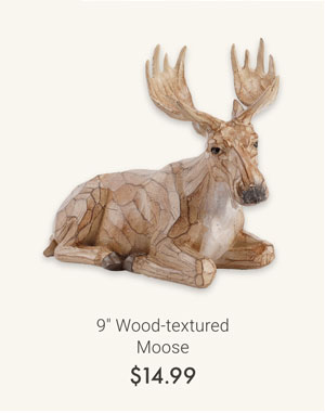 9" Wood-textured Moose