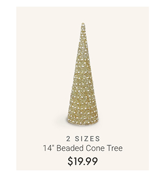 14" Beaded Cone Tree