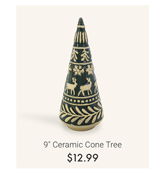 9" Ceramic Cone Tree