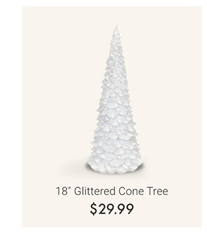 18" Glittered Cone Tree