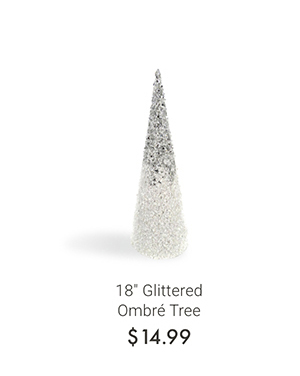 18" Glittered Ombré Tree