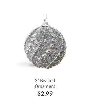 3" Beaded Ornament