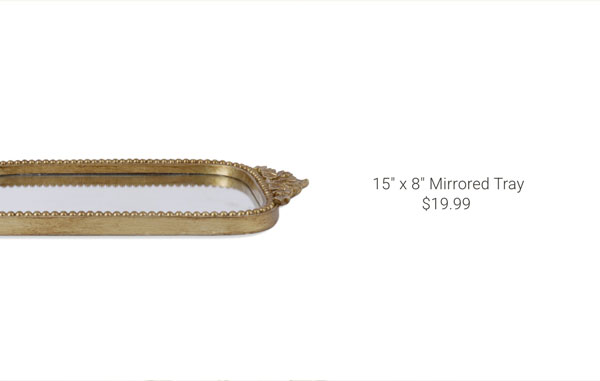 15" x 8" Mirrored Tray