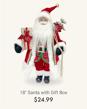 18" Santa with Gift Box