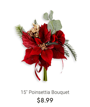 15" Poinsettia Bouquet