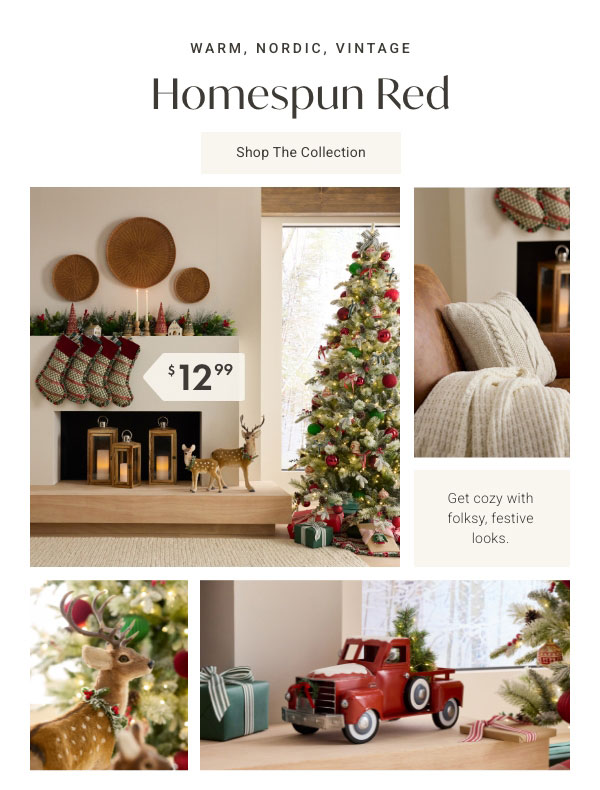 Warm, Nordic, Vintage: Homespun Red - Shop The Collection