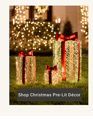 Shop Christmas Pre-Lit Décor > 