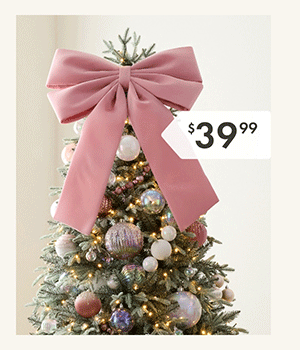 Pink Ribbon Christmas Bow
