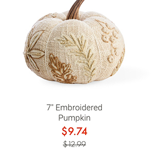 7" Embroidered Pumpkin