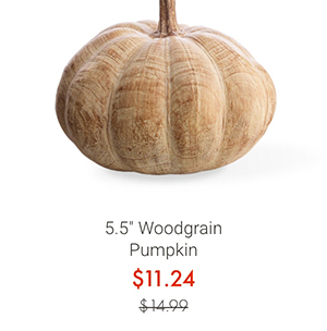 5.5" Woodgrain Pumpkin