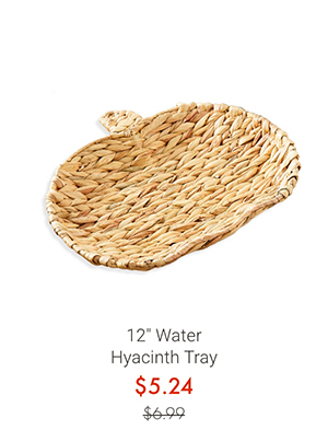 12" Water Hyacinth Tray