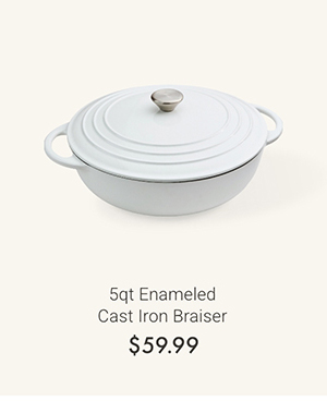 5qt Enameled Cast Iron Braiser