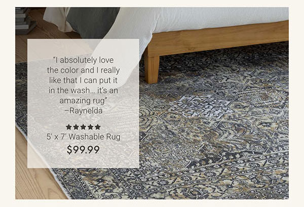5' x 7' Washable Rug