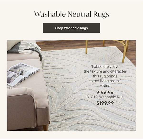 Washable Neutral Rugs - Shop Washable Rugs (8 x10 Washable Rug)