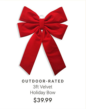 3ft Velvet Holiday Bow
