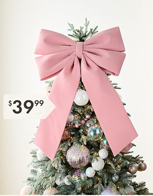 Pink Christmas Tree Bow
