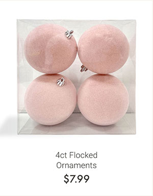 4ct Flocked Ornaments