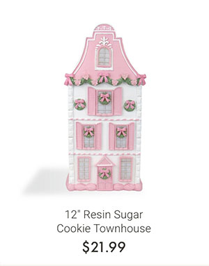 12" Resin Sugar Cookie Townhouse
