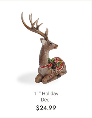 11" Holiday Deer