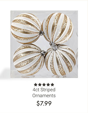 4ct Striped Ornaments