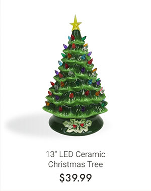 13" LED Ceramic Christmas Tree