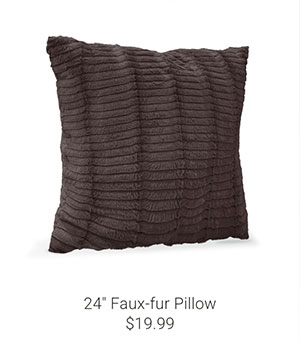 24" Faux-fur Pillow