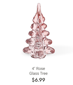4" Rose Glass Tree