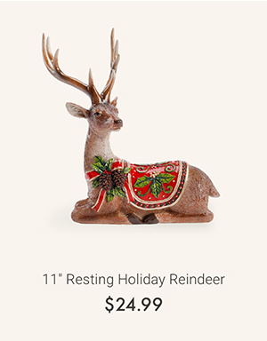 11" Resting Holiday Reindeer