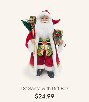 18" Santa with Gift Box