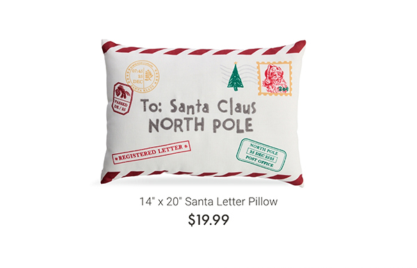 14" x 20" Santa Letter Pillow
