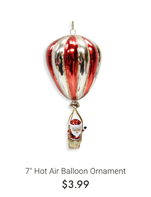 7" Hot Air Balloon Ornament