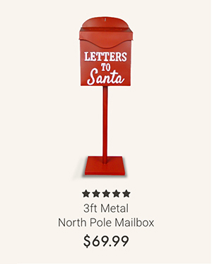 3ft Metal North Pole Mailbox