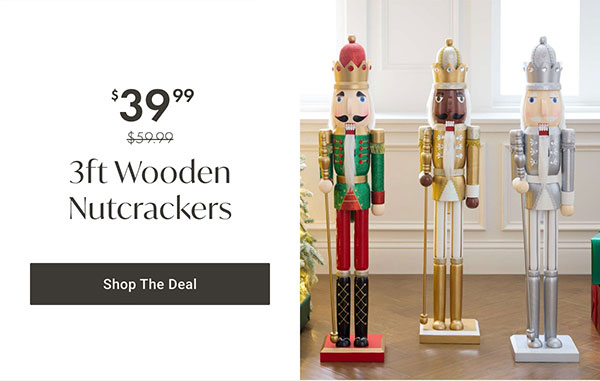 3ft Wooden Nutcrackers - Shop The Deal