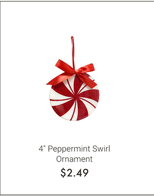 4" Peppermint Swirl Ornament