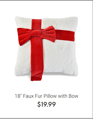 18" Faux Fur Throw Pillow