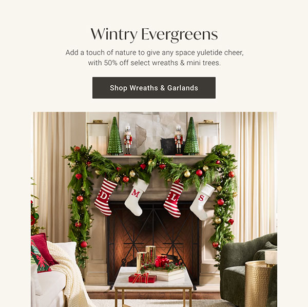 Wintry Evergreens - Wreaths & Garlands