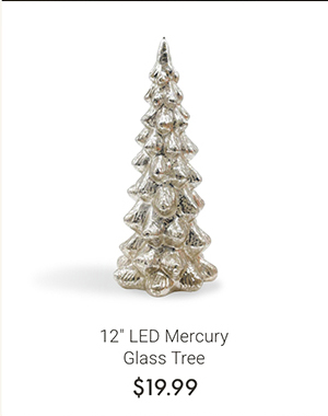 12" LED Mercury Glass Tree