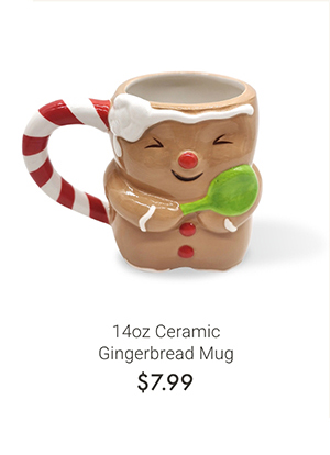 14oz Ceramic Gingerbread Mug