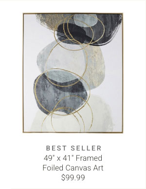 49" x 41" Framed Foiled Canvas Art