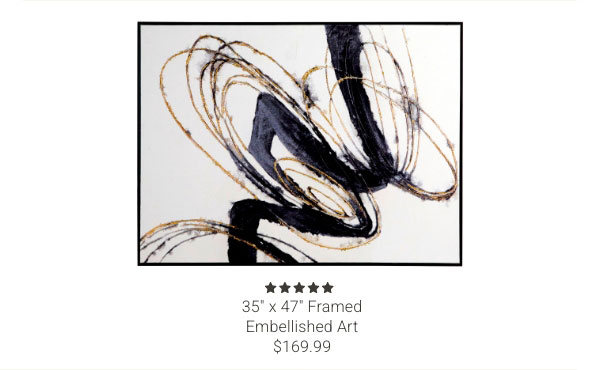 35" x 47" Framed Embellished Art