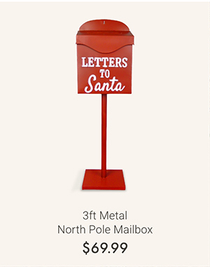3ft Metal North Pole Mailbox