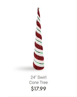 24" Swirl Cone Tree