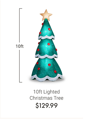 10ft Lighted Christmas Tree