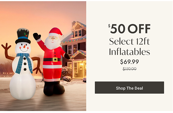 $50 Off Select 12ft Inflatables | Shop the Deal >
