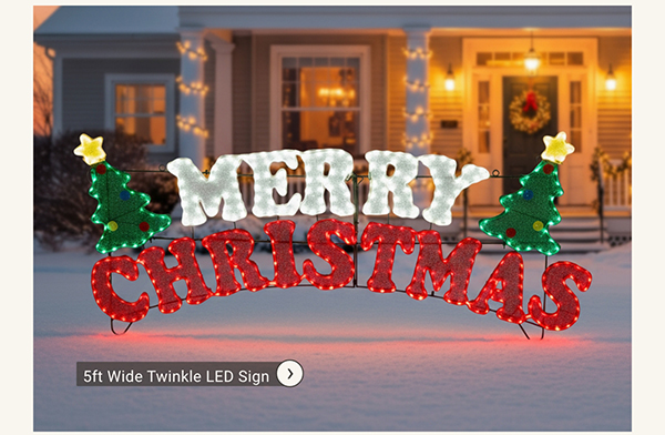 5ft Wide Twinkle LED Sign