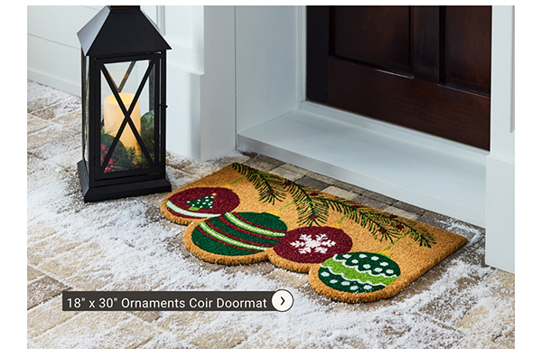 18" x 30" Ornaments Coir Doormat