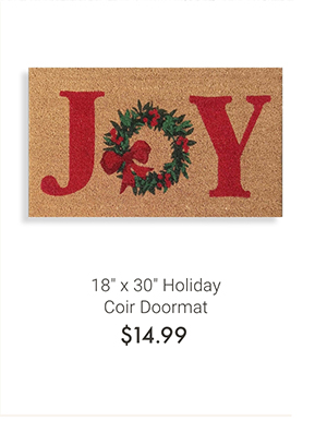18" x 30" Holiday Coir Doormat