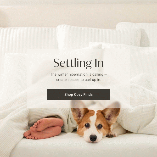 Settling In: The winter hibernation is calling - create spaces to curl up in. - Shop Cozy Finds